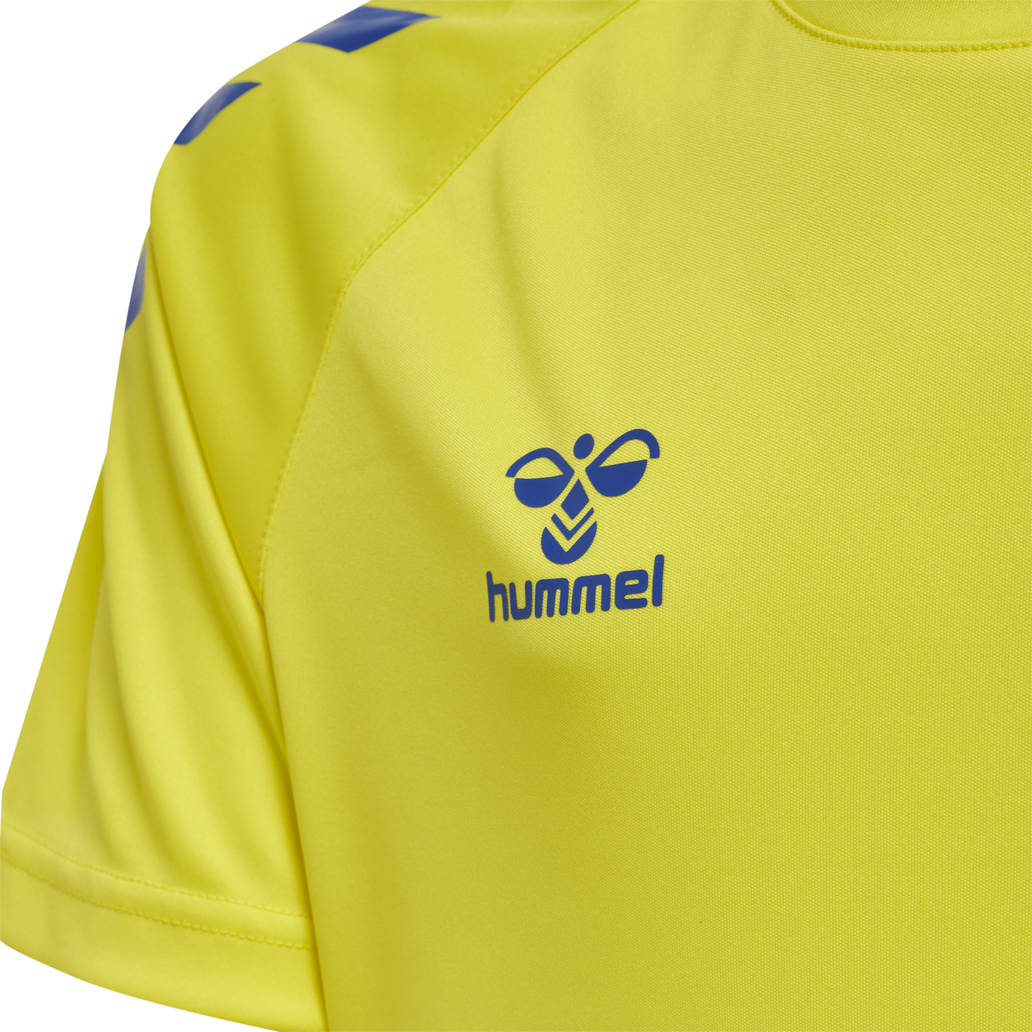 hmlCORE XK CORE POLY TEE S/S KIDS, BLAZING YELLOW/TRUE BLUE, packshot