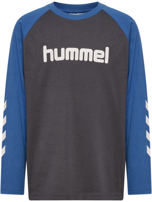 hmlJR LOGO T-SHIRT L/S, EBONY, packshot