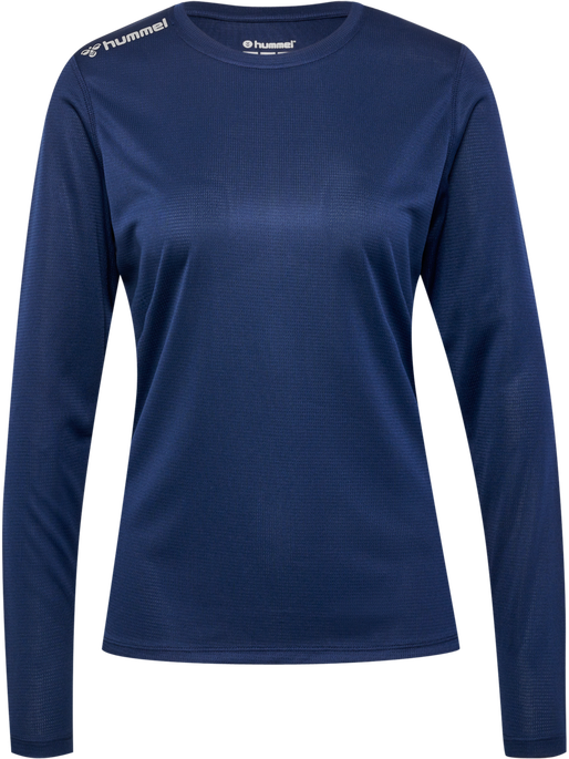 hmlRUN JERSEY L/S WOMAN, BLACK IRIS, packshot