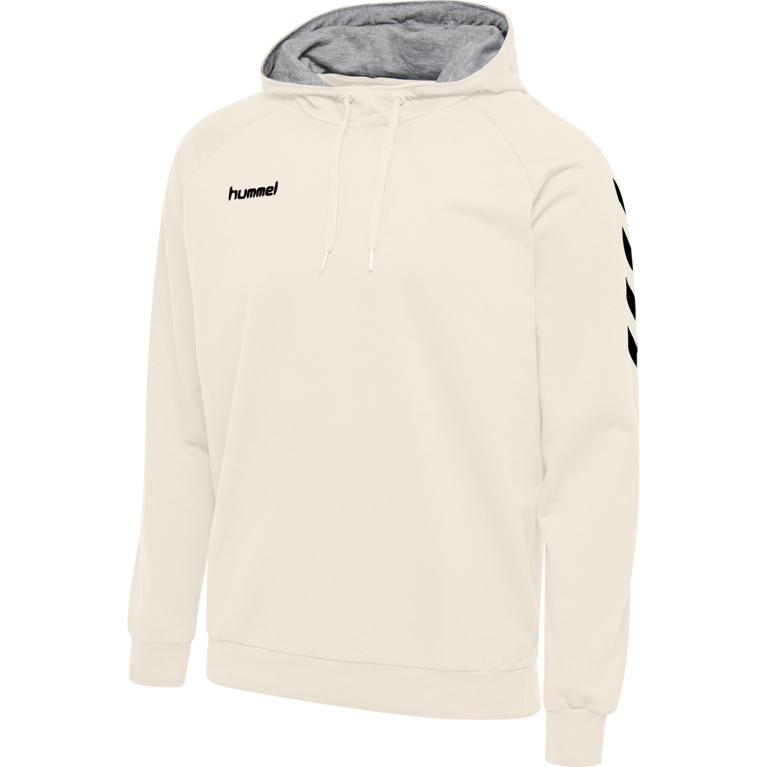 HMLGO KIDS COTTON HOODIE, EGRET MELANGE, packshot