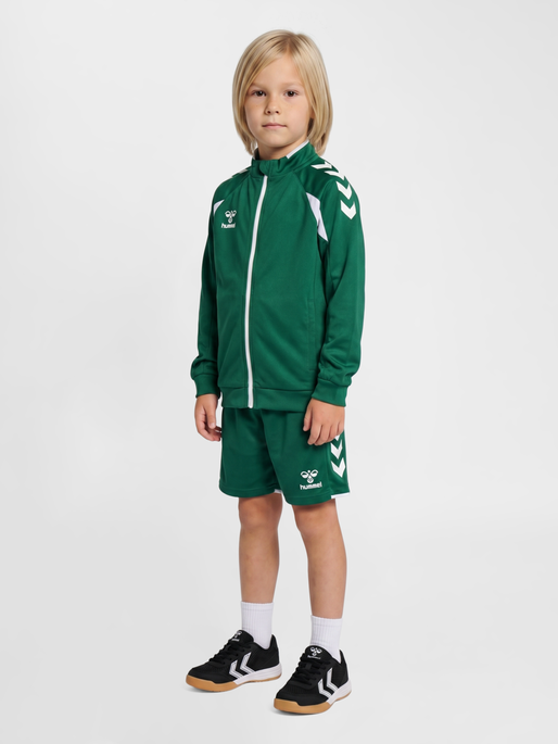 hmlCORE 2.0 TRACK ZIP JACKET KIDS, EVERGREEN/WHITE, model