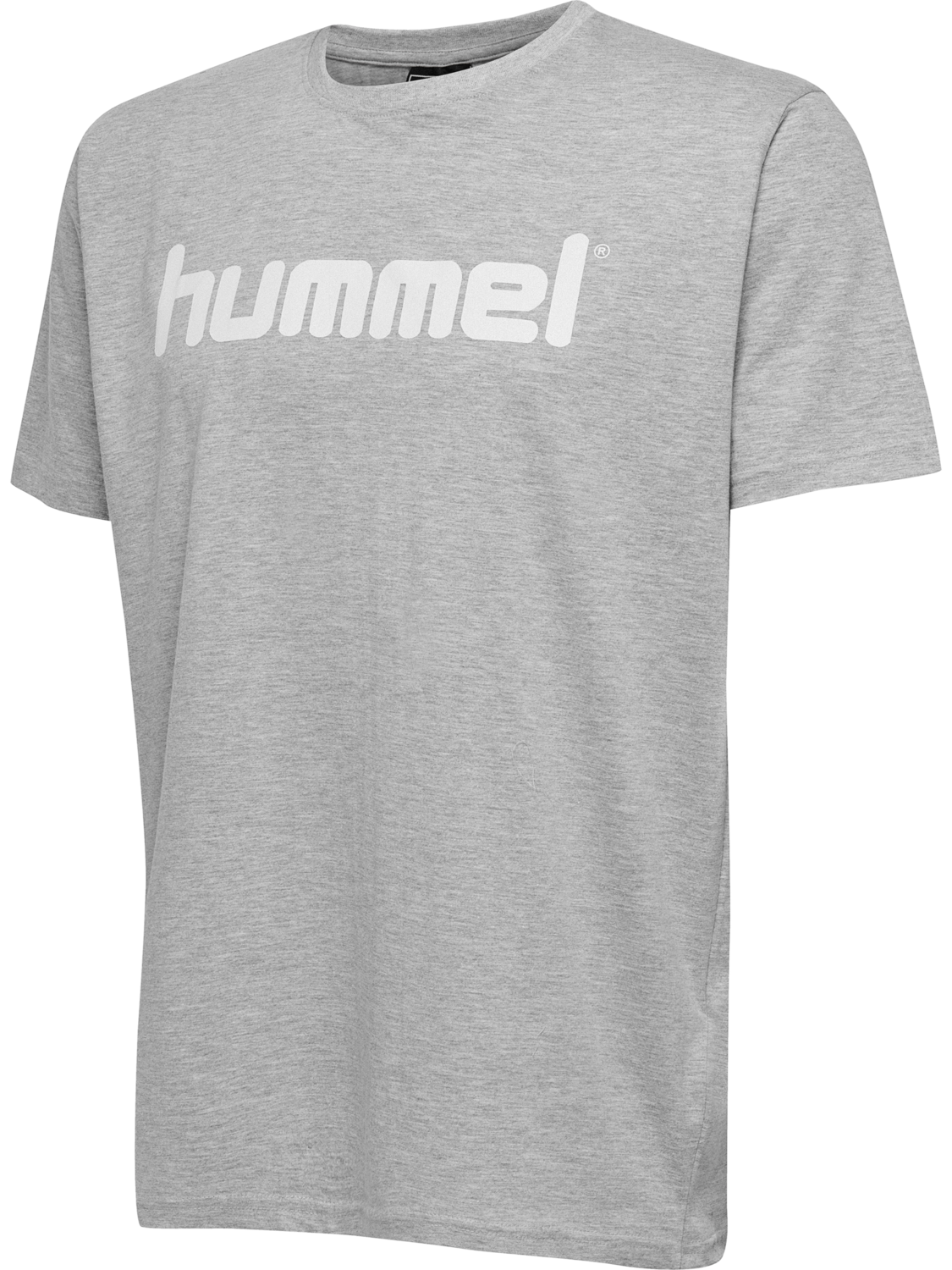 HMLGO COTTON LOGO T-SHIRT S/S, GREY MELANGE, packshot