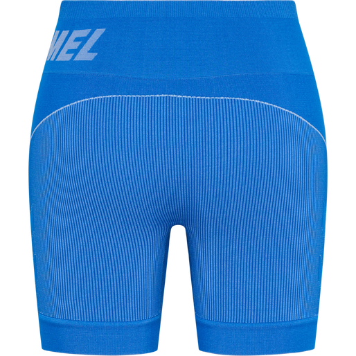 hmlTE CHRISTEL SEAMLESS SHORTS, PLACID BLUE/LAPIS BLUE MELANGE, packshot