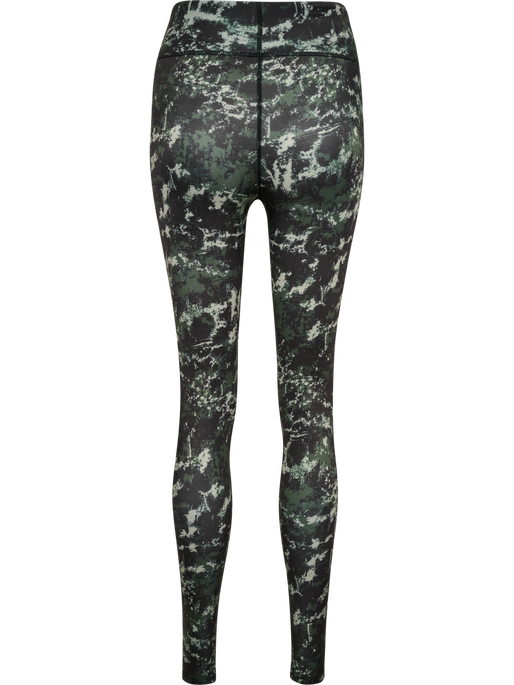 hmlTE TWIST AOP MID WAIST TIGHTS, CLIMBING IVY, packshot