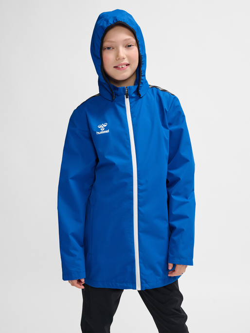 hmlAUTHENTIC ALL WEATHER JACKET KID, TRUE BLUE, model