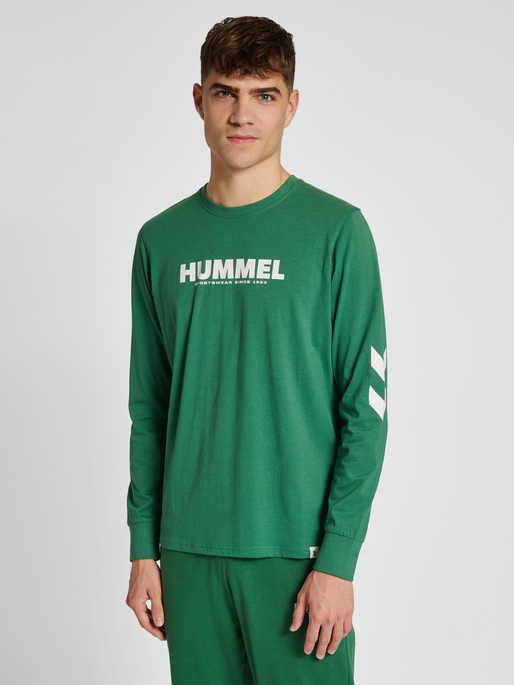 hmlLEGACY T-SHIRT L/S, FOLIAGE GREEN, model