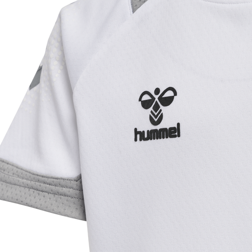 hmlLEAD S/S POLY JERSEY KIDS, WHITE, packshot