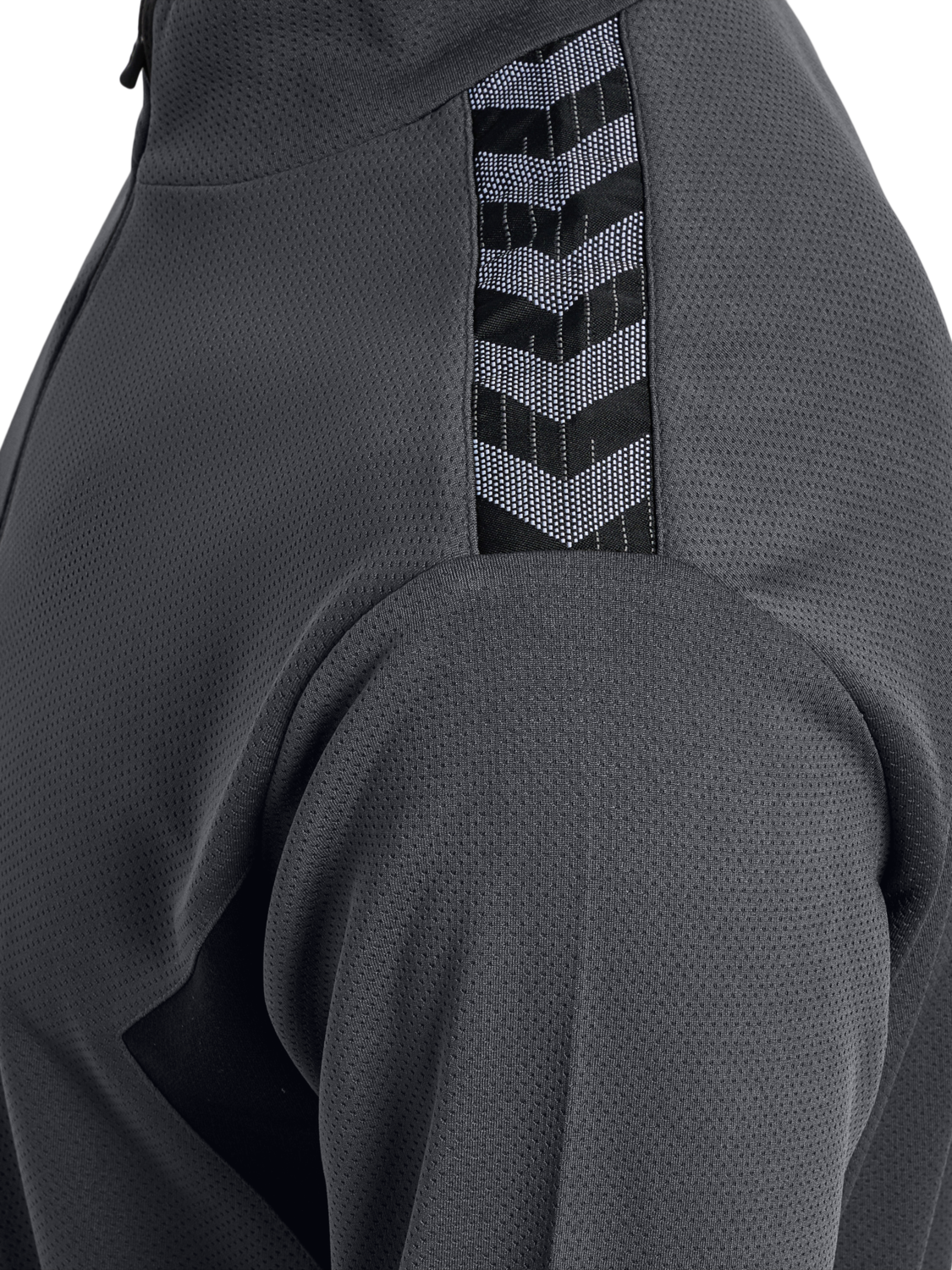 hmlAUTHENTIC HALF ZIP SWEAT, ASPHALT, packshot