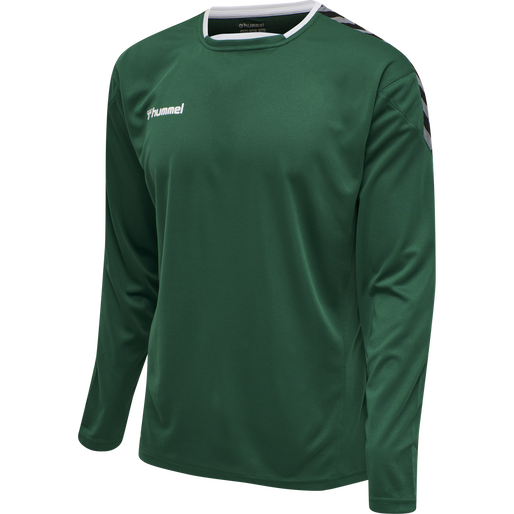 hmlAUTHENTIC POLY JERSEY L/S, EVERGREEN, packshot