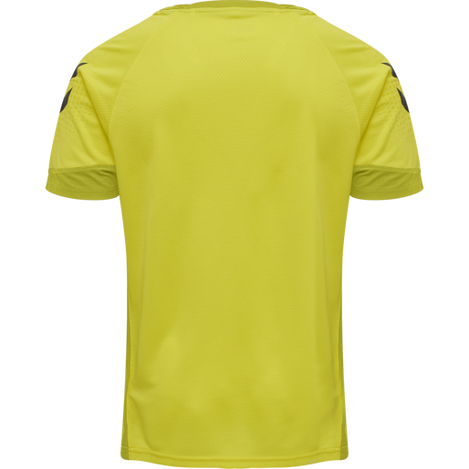 hmlLEAD S/S POLY JERSEY KIDS, BLAZING YELLOW, packshot