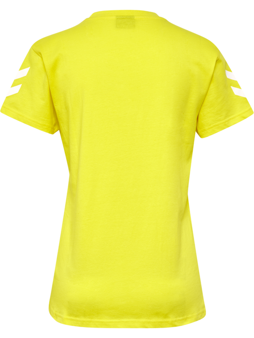 HMLGO COTTON T-SHIRT WOMAN S/S, BLAZING YELLOW HMLGO COTTON T-SHIRT WOMAN S/S, BLAZING YELLOW, packshot