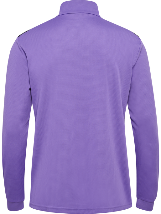 hmlAUTHENTIC HALF ZIP SWEAT, DAHLIA PURPLE/ASPHALT, packshot