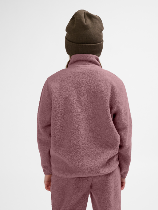 hmlATLAS FLEECE ZIP JACKET, TWILIGHT MAUVE, model