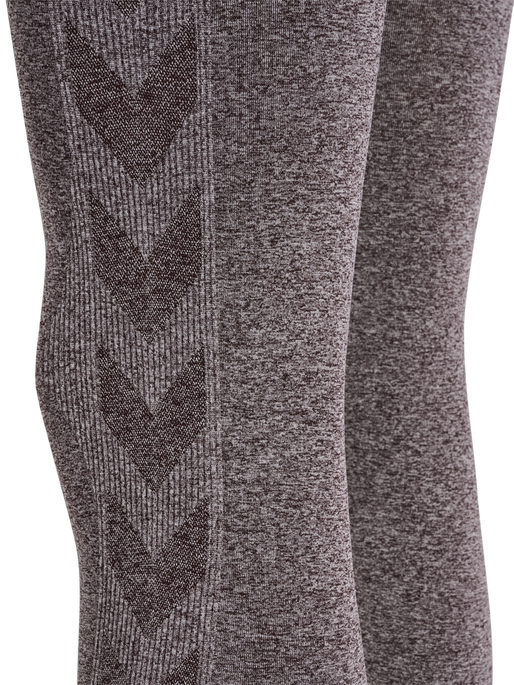 hmlCI SEAMLESS MID WAIST TIGHTS, CHOCOLATE PLUM MELANGE hmlCI SEAMLESS MID WAIST TIGHTS, CHOCOLATE PLUM MELANGE, packshot