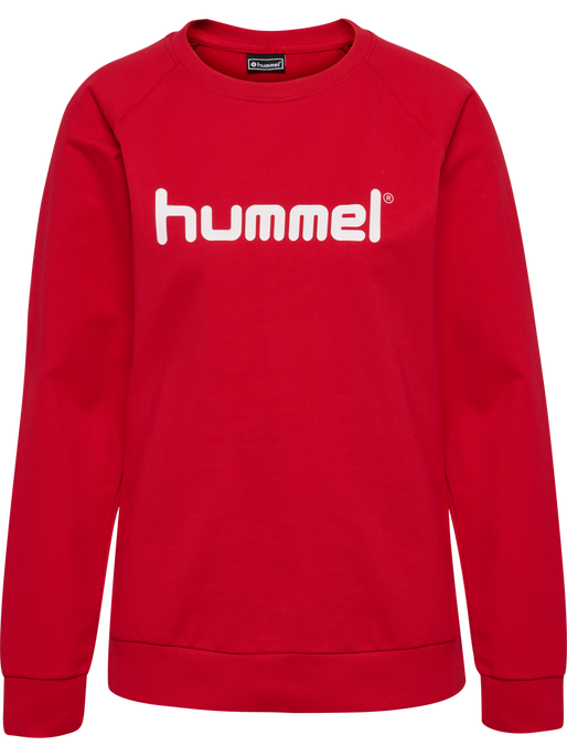 HMLGO COTTON LOGO SWEATSHIRT WOMAN, TRUE RED, packshot