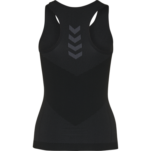 HUMMEL FIRST SEAMLESS TANK TOP WOMAN, BLACK, packshot