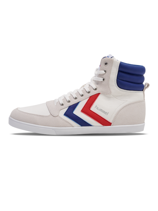 HUMMEL SLIMMER STADIL HIGH, WHITE/BLUE/RED/GUM, packshot