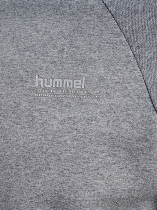 hmlTECH FLEECE REGULAR CREW, GREY MELANGE, packshot