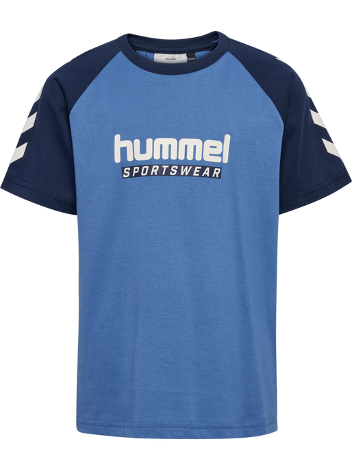 hmlJR LOGO T-SHIRT S/S, DUTCH BLUE, packshot