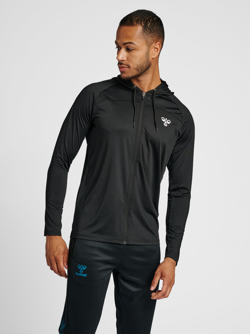 hmlGG12 TRAINING HOODIE, BLACK, model
