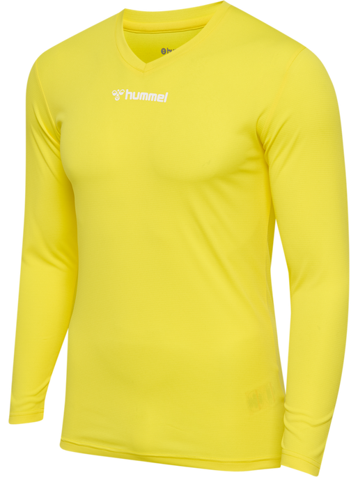 hmlBL ESSENTIAL TEE L/S, BLAZING YELLOW hmlBL ESSENTIAL TEE L/S, BLAZING YELLOW, packshot