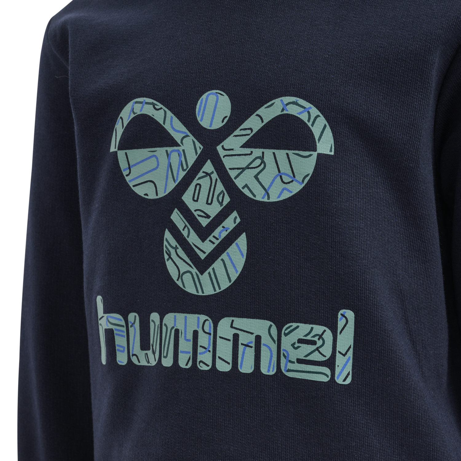hmlLIME SWEATSHIRT, BLACK IRIS, packshot