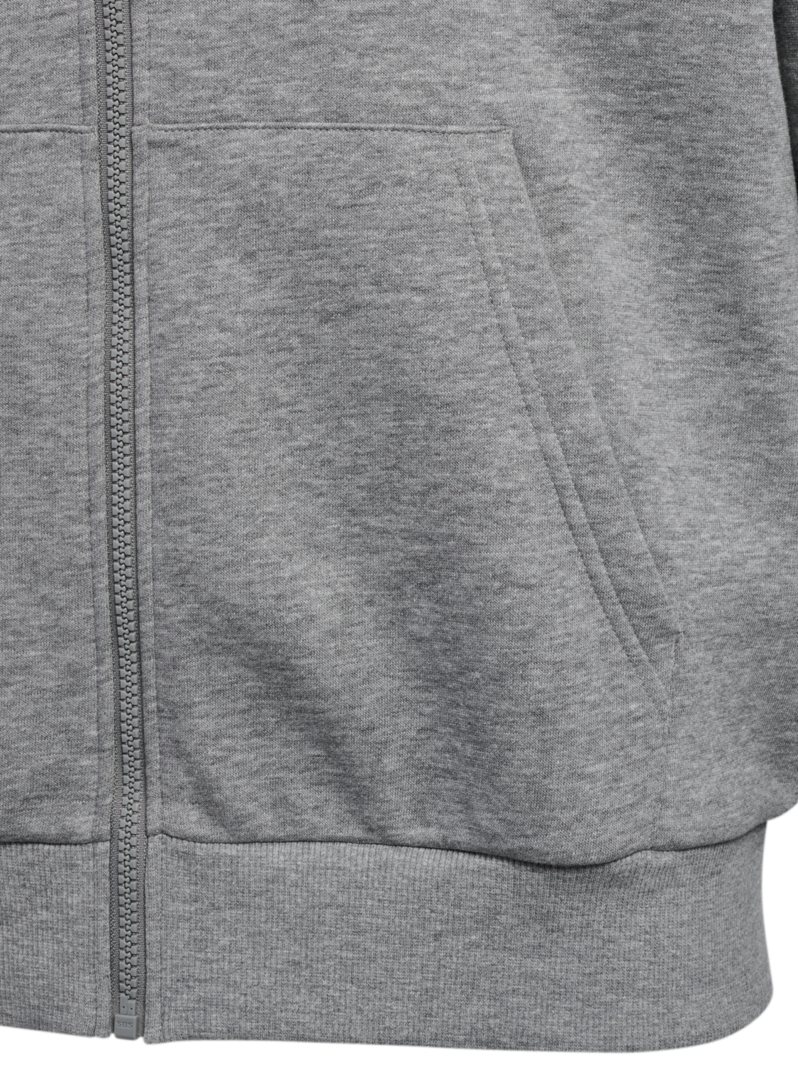 hmlLEGACY 2.0 ZIP HOODIE, GREY MELANGE, packshot