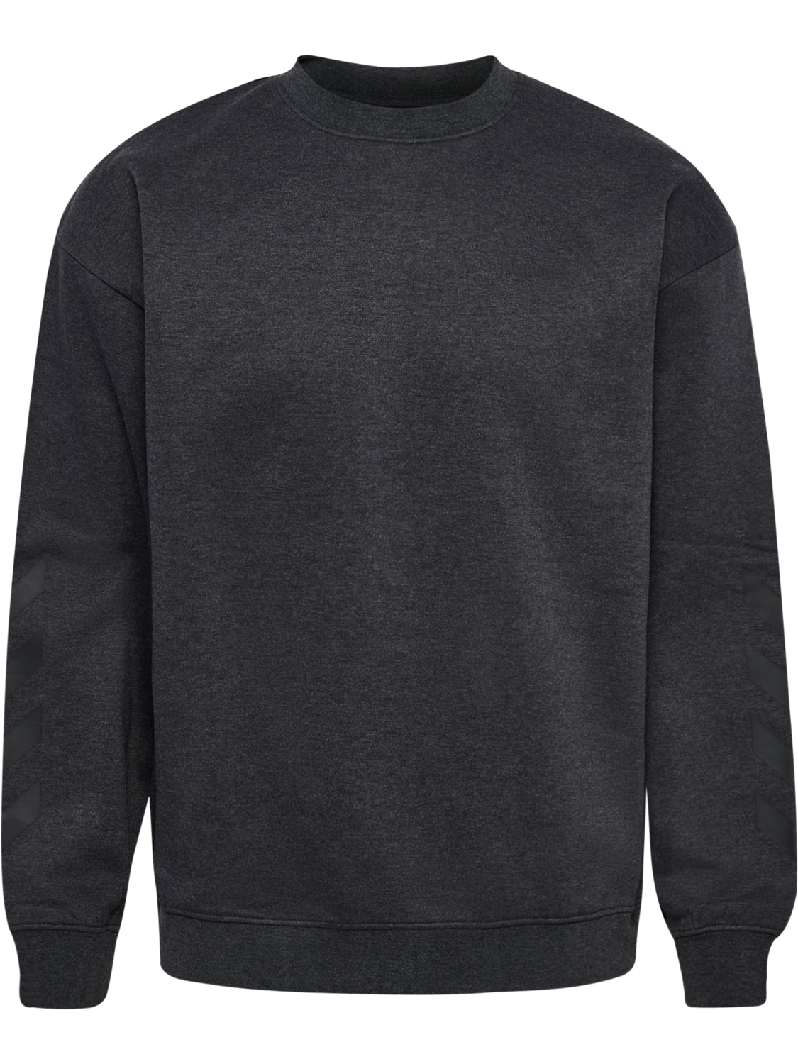 hmlCHEVRON ATHLETIC SWEATSHIRT, DARK GREY MELANGE, packshot