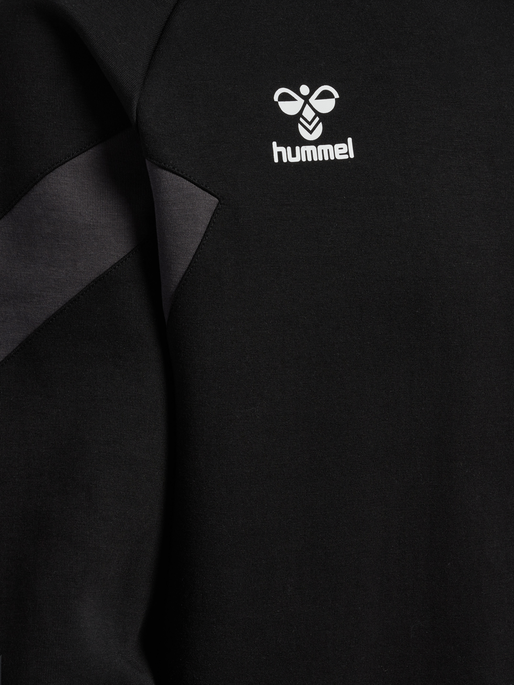 hmlTRAVEL SWEAT HOODIE, BLACK, packshot