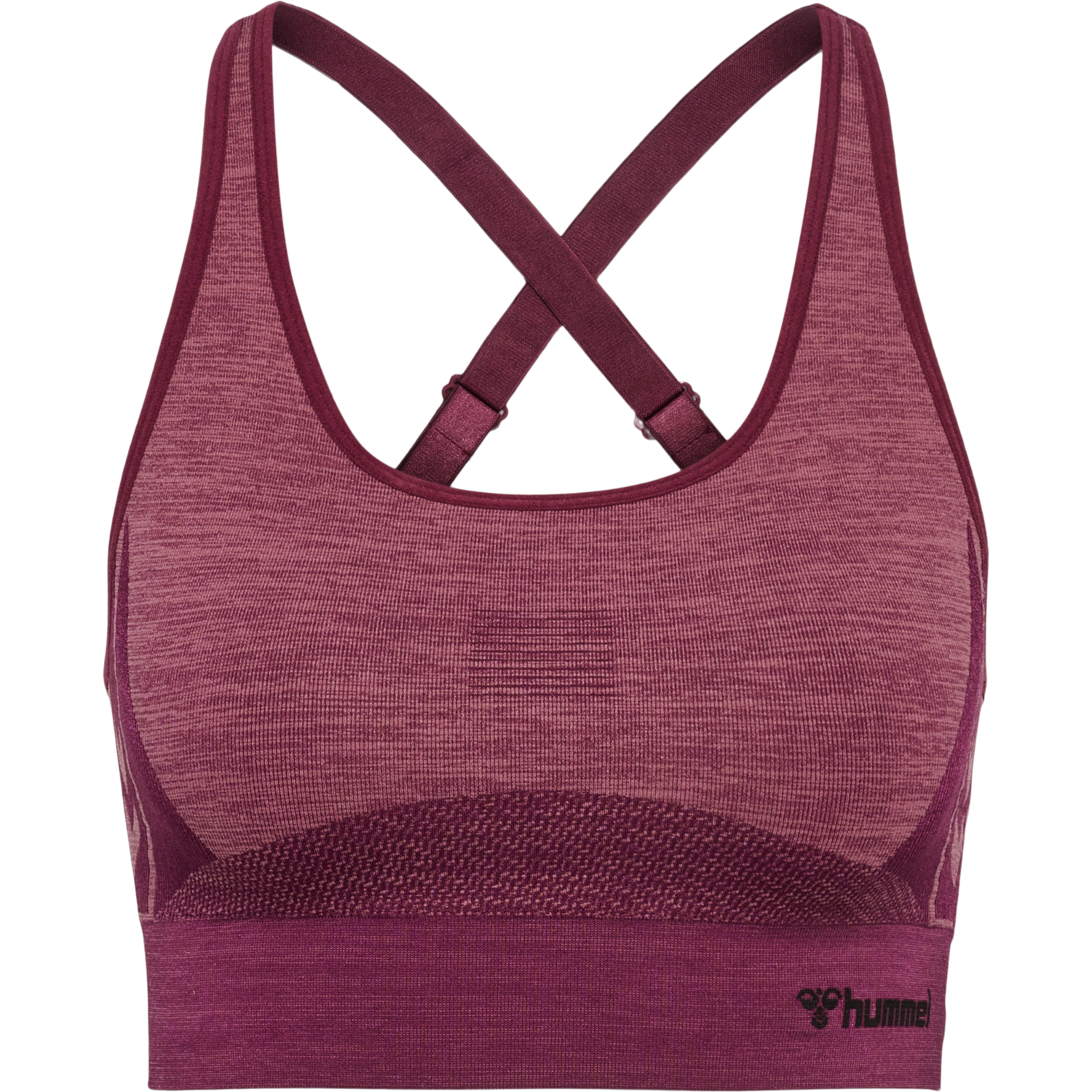 hmlCLEA SEAMLESS  SPORTS TOP, GRAPE WINE/CRUSHED BERRY MEL, packshot