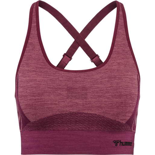 hmlCLEA SEAMLESS  SPORTS TOP, GRAPE WINE/CRUSHED BERRY MEL, packshot