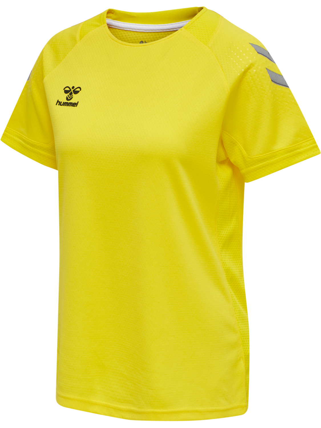 hmlLEAD WOMENS S/S POLY JERSEY, BLAZING YELLOW, packshot