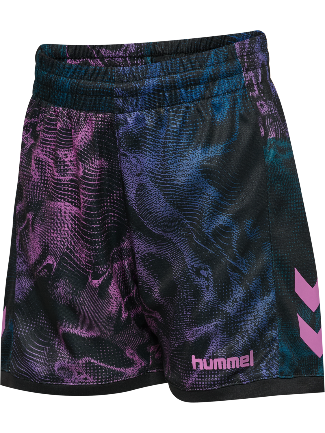 hmlBLAZE CLUB26 GRAPHIC SHORTS KIDS, BLACK/PINK, packshot
