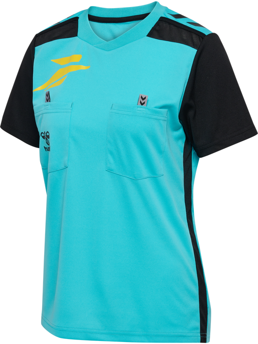 FFHB NEW REFEREE JERSEY S/S WO, SCUBA BLUE WO SPONSOR FFHB NEW REFEREE JERSEY S/S WO, SCUBA BLUE WO SPONSOR, packshot