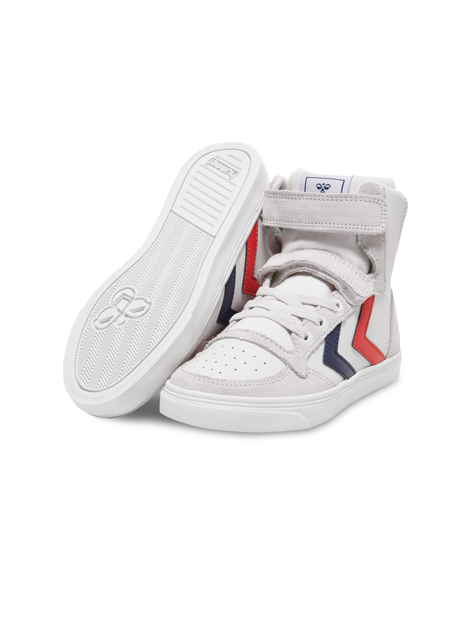 SLIMMER STADIL LEATHER HIGH JR, WHITE, packshot