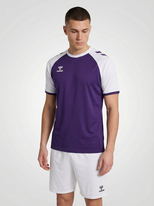 hmlMATCH LEAGUE JERSEY S/S, ACAI/WHITE, model