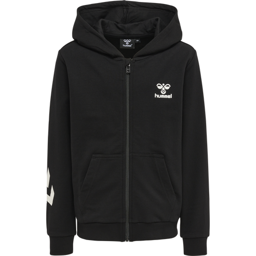 hmlTRECE ZIP HOODIE, BLACK hmlTRECE ZIP HOODIE, BLACK, packshot