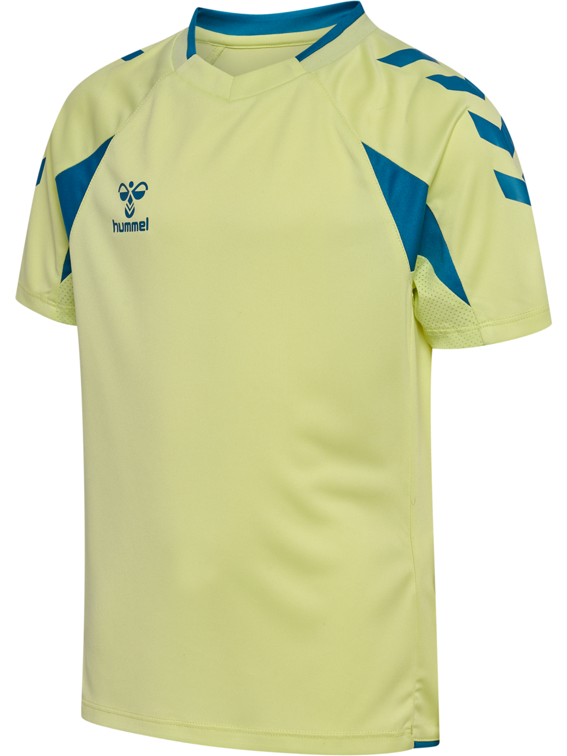 hmlCORE 2.0 JERSEY S/S KIDS, PALE LIME YELLOW/CELESTIAL, packshot