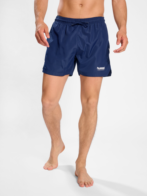 hmlLGC NED SWIM SHORTS, PEACOAT, model