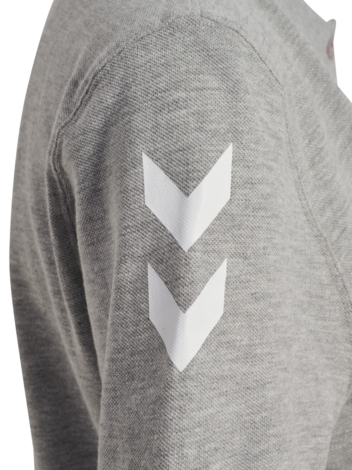 hmlGO 2.0 CHEVRON POLO WOMAN, GREY MELANGE, packshot