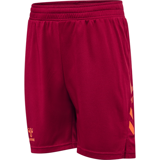 hmlONGRID POLY SHORTS KIDS, RHUBARB/NASTURTIUM, packshot