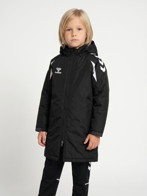 hmlCORE 2.0 BENCH JACKET KIDS, BLACK/WHITE, model
