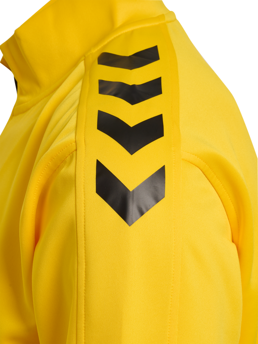 hmlCORE XK POLY ZIP SWEAT, SPORTS YELLOW, packshot