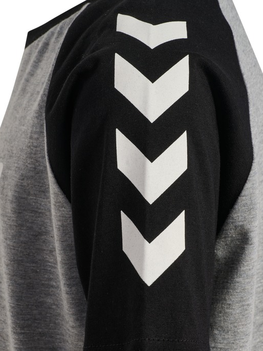 hmlJR LOGO T-SHIRT S/S, GREY MELANGE, packshot