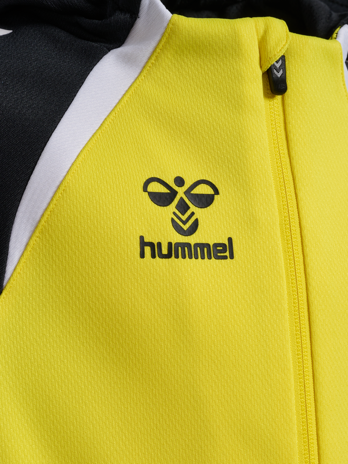 hmlLEAD 2.0 ZIP HOODIE KIDS, BLAZING YELLOW/BLACK, packshot