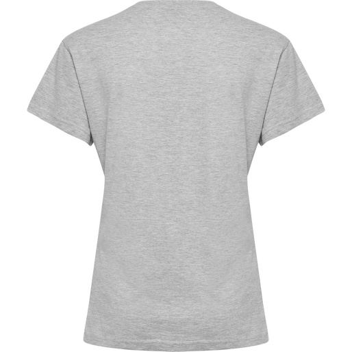 HMLGO COTTON LOGO T-SHIRT WOMAN S/S, GREY MELANGE, packshot