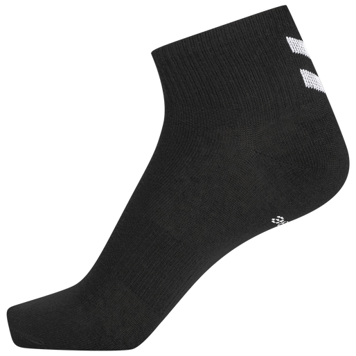 hmlCHEVRON 6-PACK  MID CUT SOCKS, BLACK/BLACK, packshot