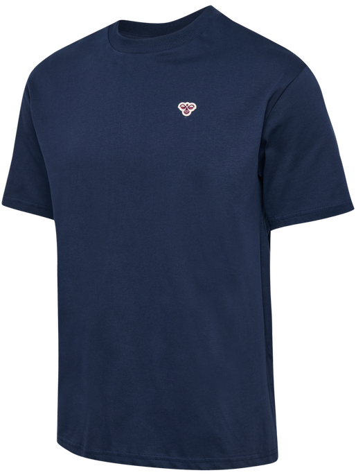 hmlLOOSE T-SHIRT BEE S/S, DRESS BLUES, packshot