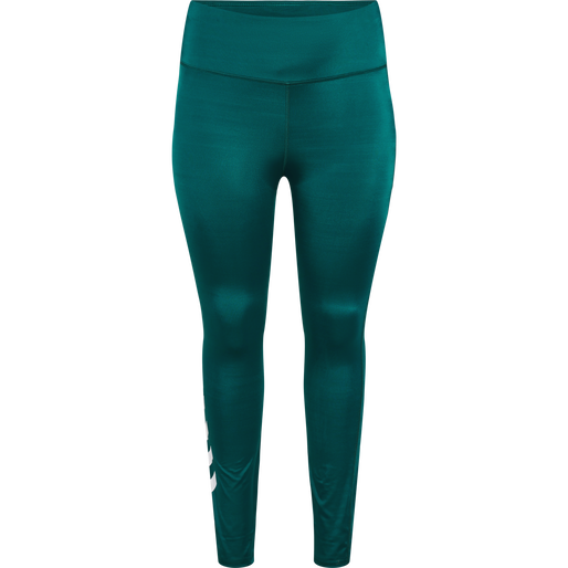 hmlTE CURVY HIGH WAIST TIGHTS PLUS, DEEP TEAL, packshot