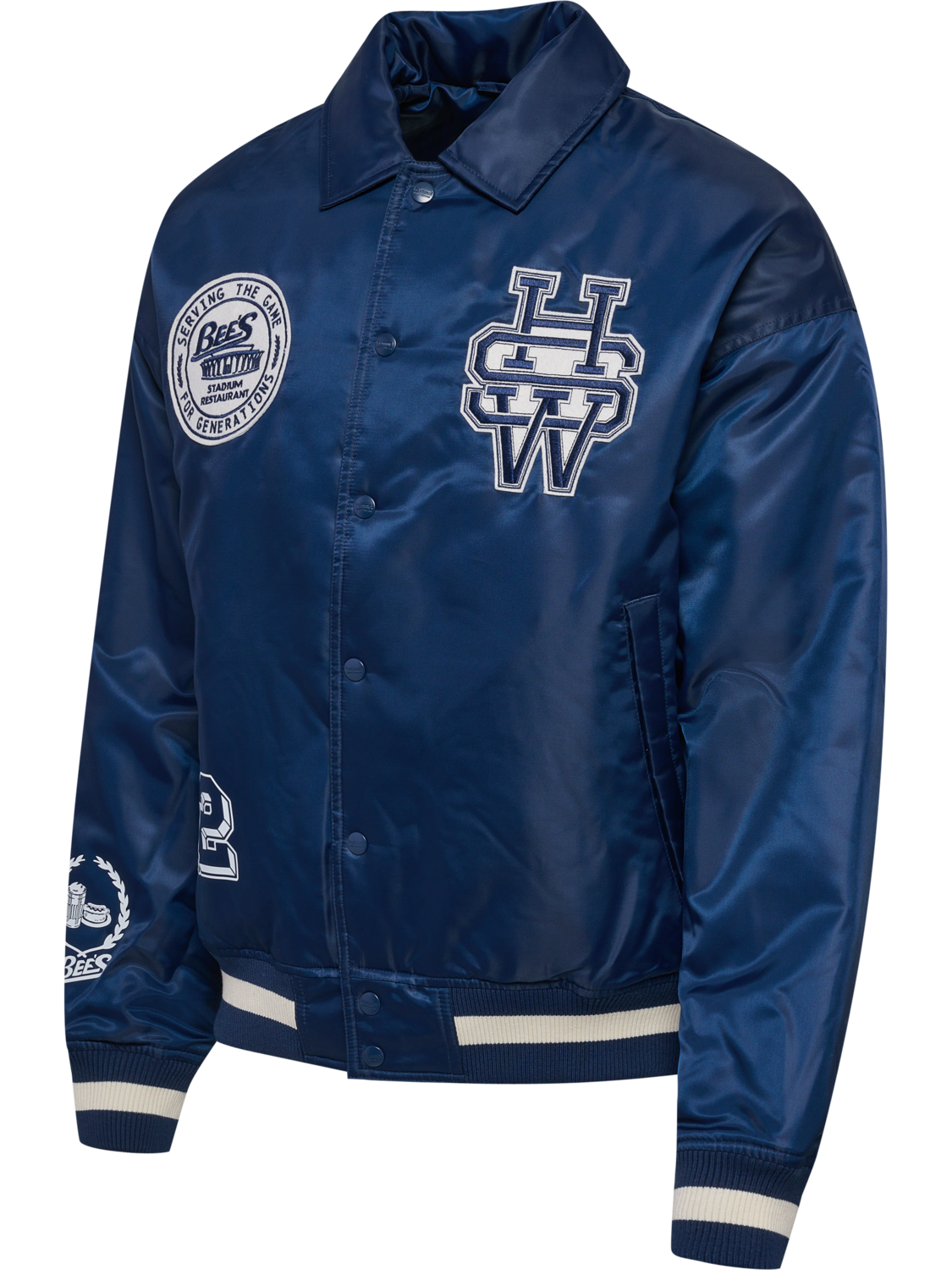 hmlLETTERMAN JACKET HSW, DRESS BLUES, packshot